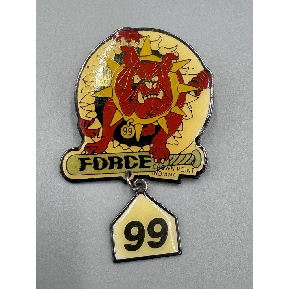 Vintage 1999 Crown Point Indiana Force Softball Baseball Lapel Pin